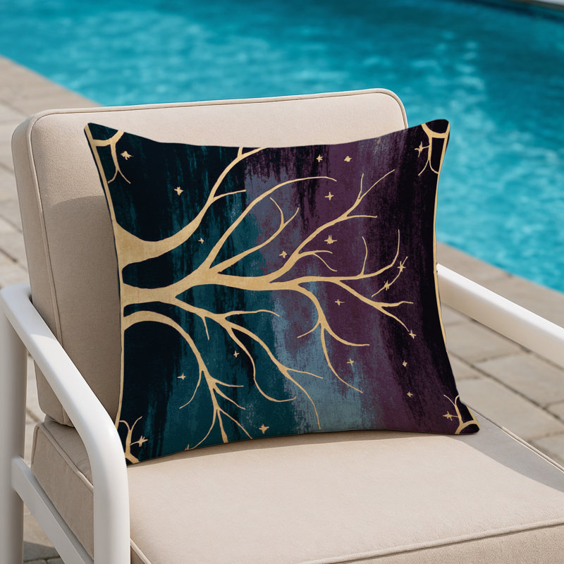 Nebula Thicket Indoor And Outdoor Throw Pillow, Square 16"