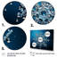 «Blue Snowflake Holiday II - Winter Landscape», art mural sur toile 4 pièces-164202748