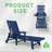 Outdoor HDPE Adjustable Reclining Chaise Lounge Chair With Wheels & Cup Holder-491231206