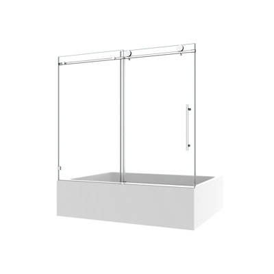 Brushed Nickel Shower Door - Soft Closing Functionality, Nano Cleaning, Tempered Glass, 70Mm 304 Stainless Steel Pulleys, Bathroom Accessory Adjustable Closing, Clean,