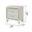 Table de chevet 2 tiroirs Crystal