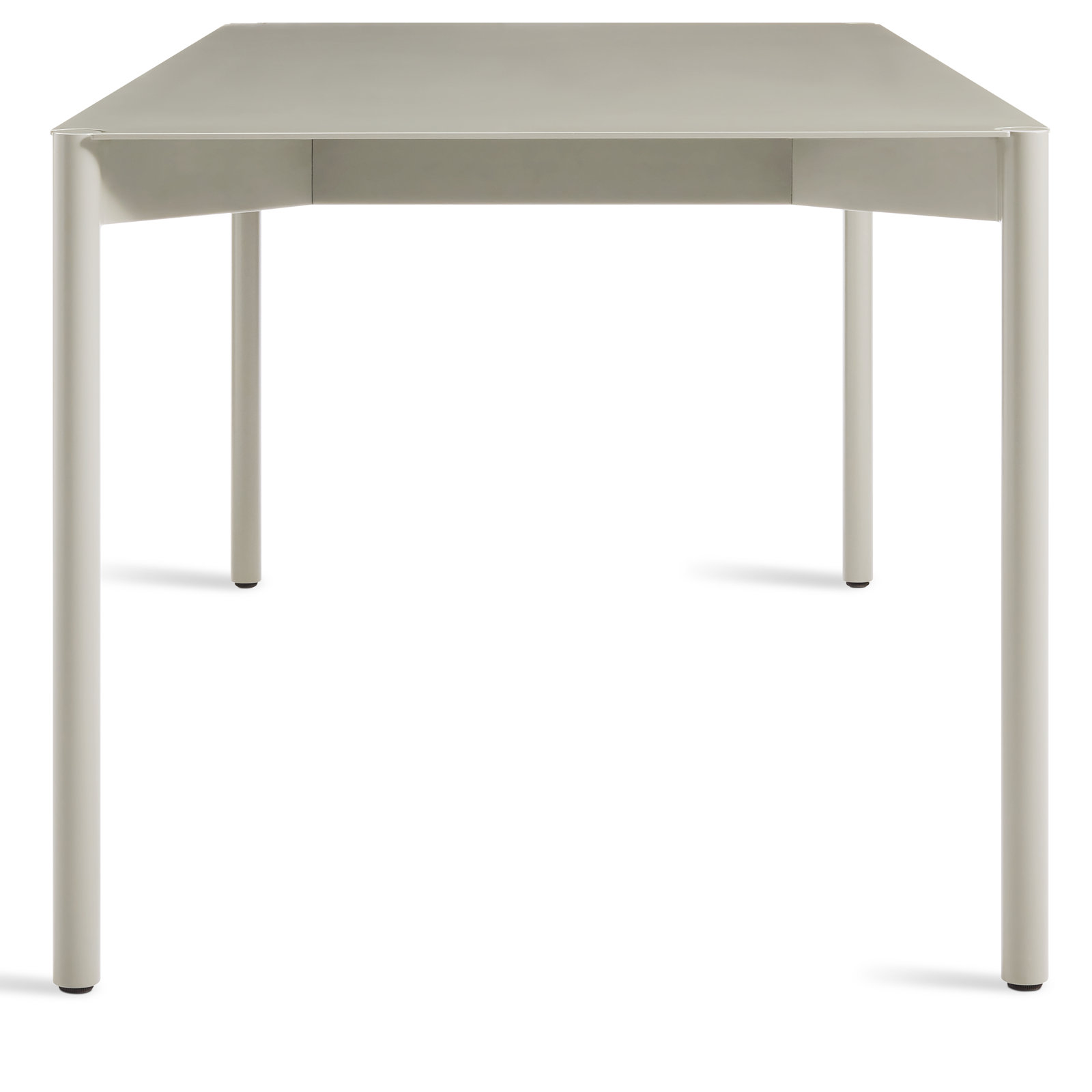 Comeuppance 80'' Metal Outdoor Dining Table, Putty