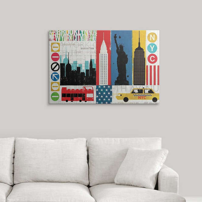 «New York City Experience» par Francyne, impression, H 24 po x l 36 po x P 1,5 po, Toile