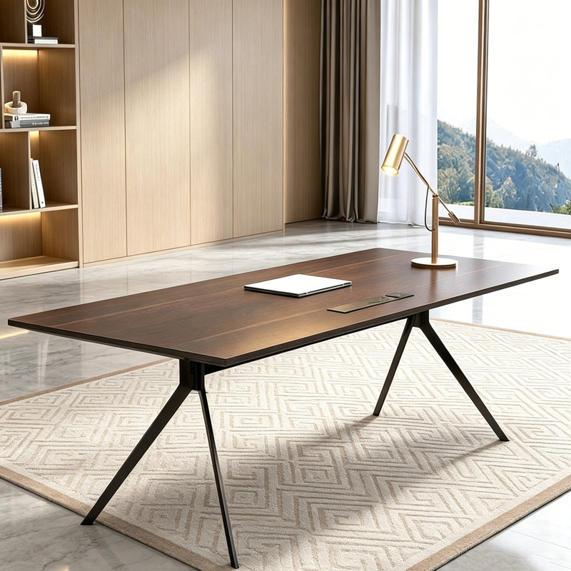 Bureau italien minimaliste, H 29,53 po x l 78,74 po x P 35,43 po