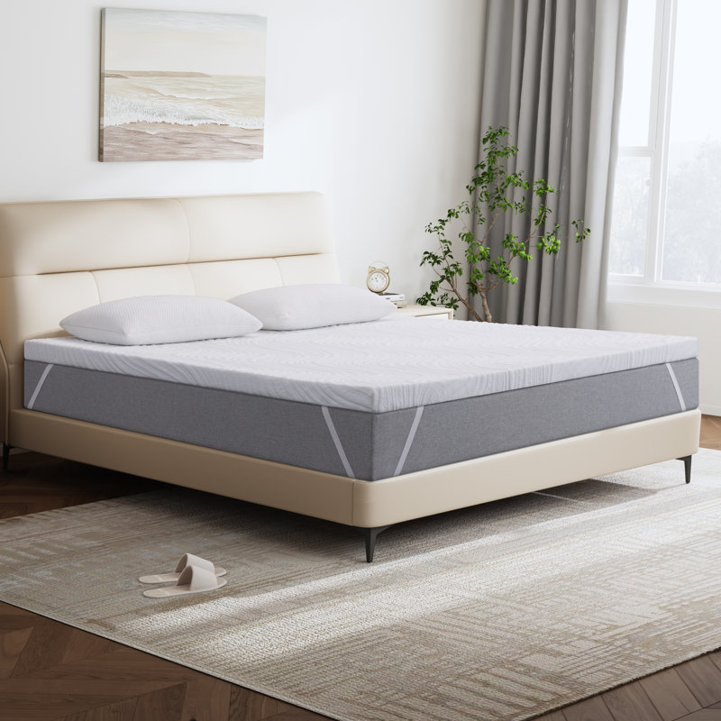 7cm Medium Feeling Memory Foam Mattress Topper Infused With Gel For Comfort Sleep, Small Double (4')