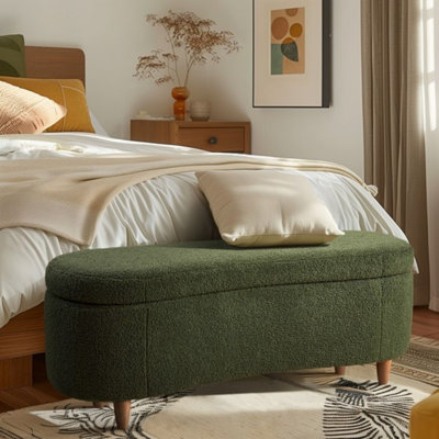 Boucle Flip Top Storage Bench See below