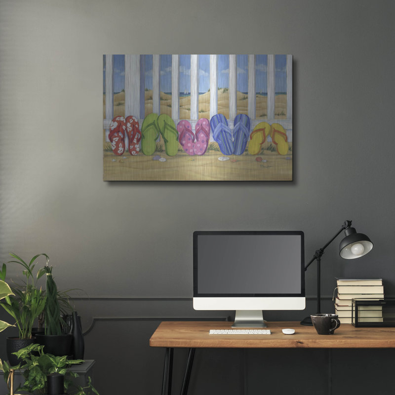 «Flip Flop Beach» par Paul Brent, H 24 po x l 36 po
