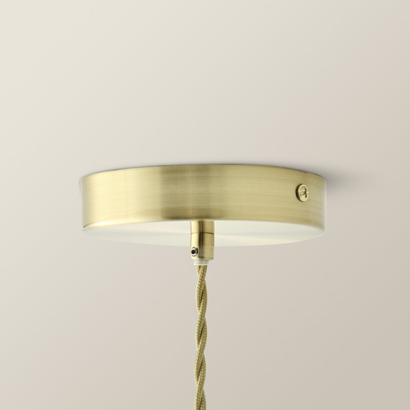 Lucrezia Pendant Light with Amber Frilled Glass Shade, Yes, Clear