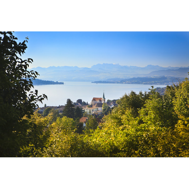 Rueschlikon At Lake Zurich by Aprott - No Frame Print on Canvas, 51cm H x 76cm W