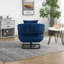 Chaise d'appoint rembourrée en tissu de velours texturé avec support en métal House Hold-1606769335