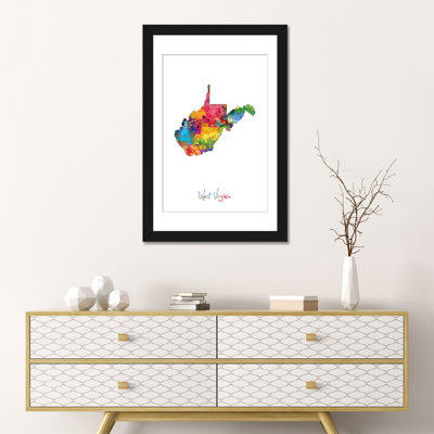 " West Virginia Map " by Michael Tompsett