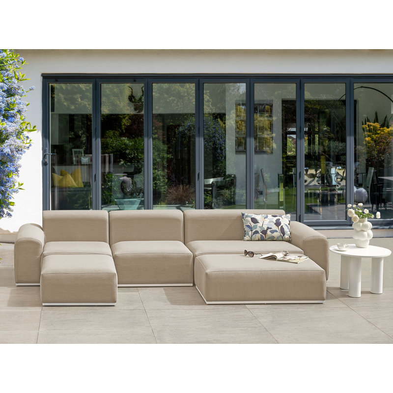 Lounge Set Dequesha Olefin Beige 7 Seater, Beige