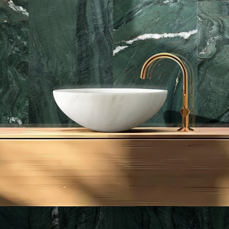 Lavabo vasque de salle de bain, lavabo rond pour la maison, White