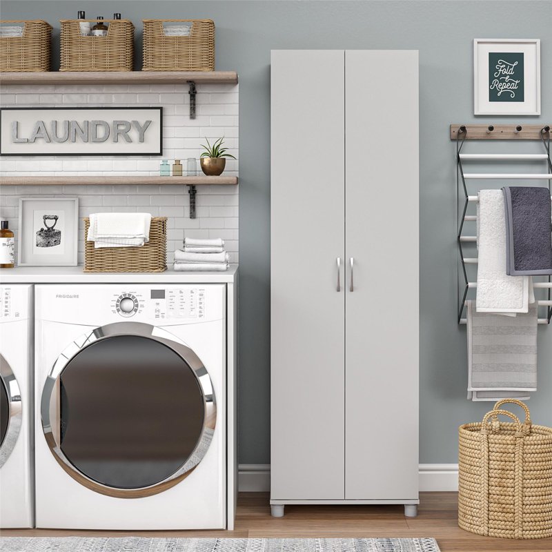 Armoire de rangement l 24 po Aleg, gris