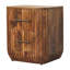 Table de chevet cannelée en bois avec tiroirs Artisan Furniture