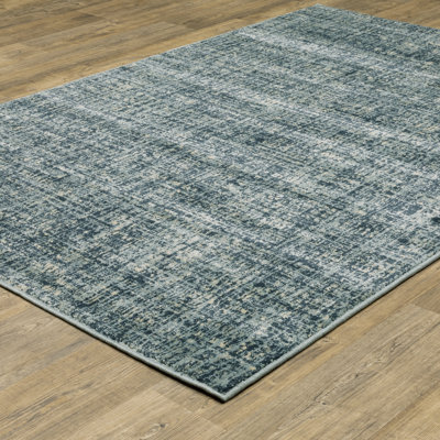 Matsumura Striped Blue/Gray Area Rug