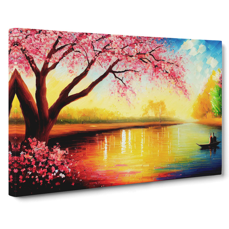 Cherry Blossom Tree Glow Vol.1 - Wrapped Canvas Painting