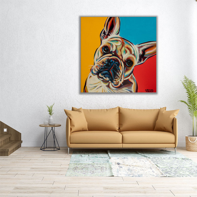 Chroma Dogs III - reproduction d'art sur toile, H 12 po x l 12 po