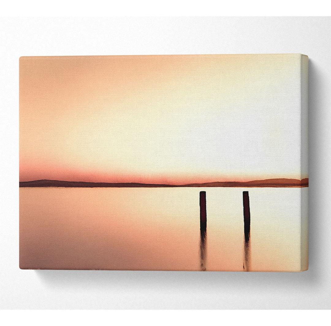 Love at First Sight Peach - Wrapped Canvas Art Prints