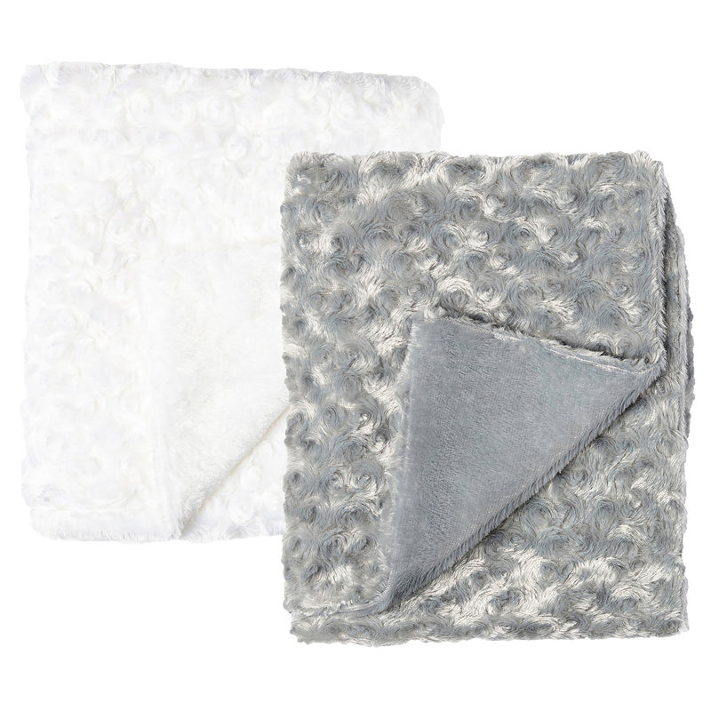 Paquet de 2 couvertures pour bébé, Blanc