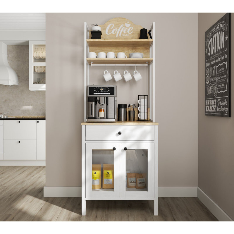 Armoire à café, Blanc