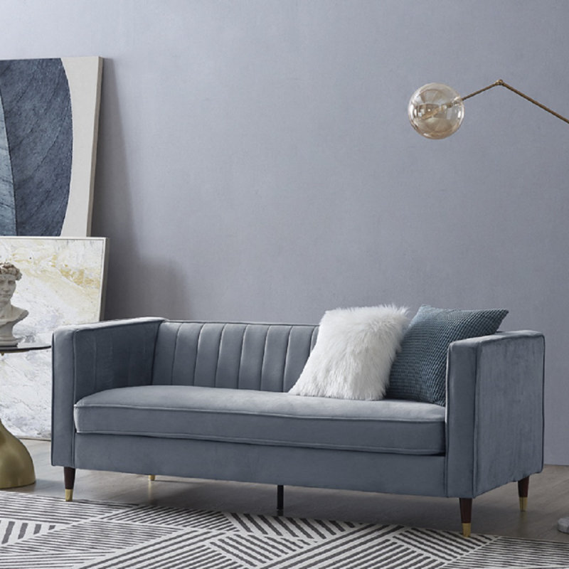 Doty 2 Seater Velvet Sofa, Grey