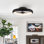 Ventilateur de plafond encastré à intensité variable 20 po avec lumières DEL Dianeshia