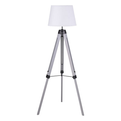 Chahna 56.5'' Weathered Gray Tripod Floor Lamp