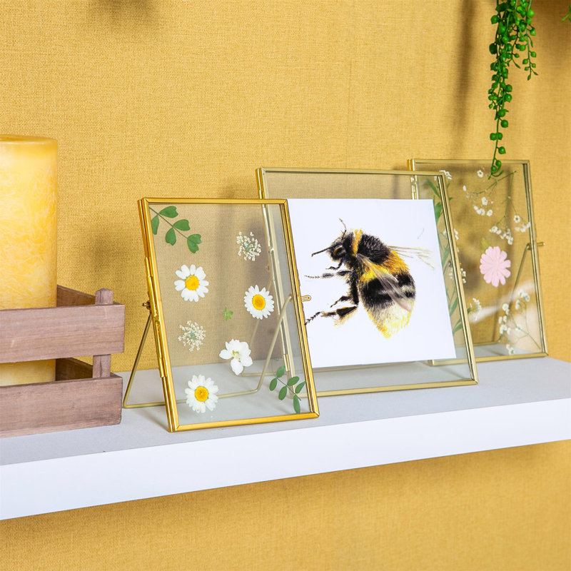 Nicola Spring - Standing Metal Picture Photo Frame, Gold, 19cm x 14cm, 2