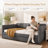 Space-Saving Queen Upholstered Bed With Trundle - USB Charging, Sturdy Frame, No Box Spring-1672724472