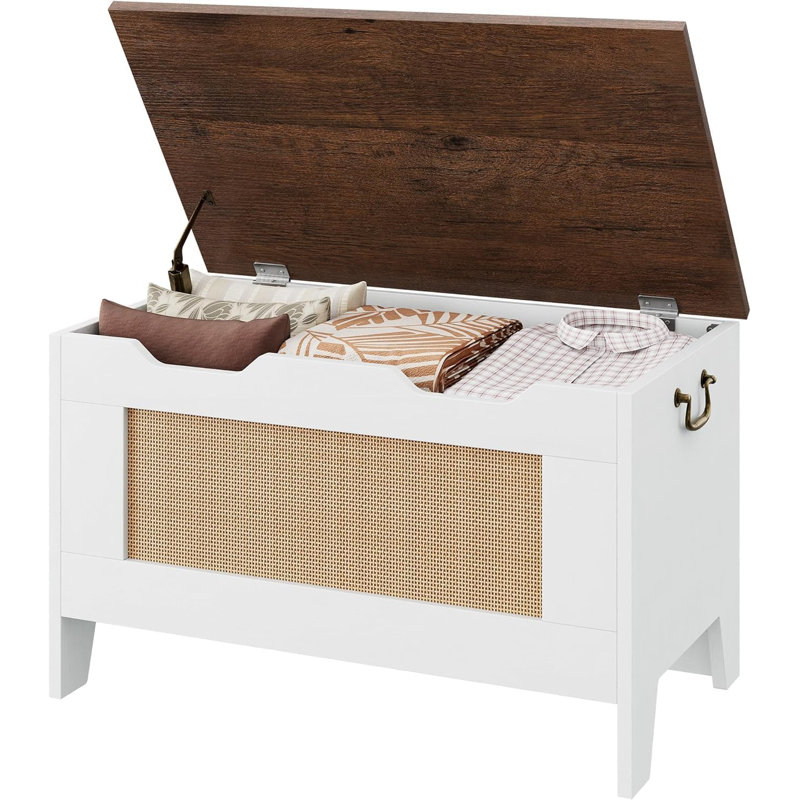 Storage Chest, Wood Toy Box, Storage Bench with Safety Hinge, Toy Chest, Storage Trunk for Entryway, Living Room, Bedroom, Playroom