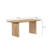 Luna Luxe Wood Dining Table with Sculptural Solid Wood Dual-Leg Design-33071297
