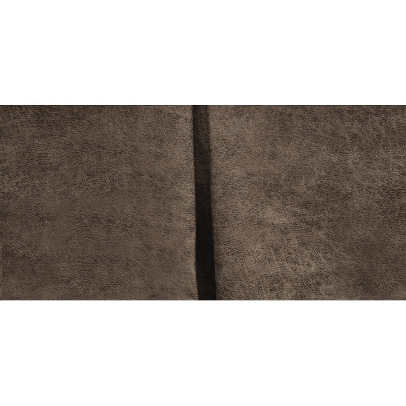Literie en similicuir rustique Woods River Paloma, Lit double