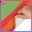 Tapis de bain vert, rouge, orange et rayures-128502131