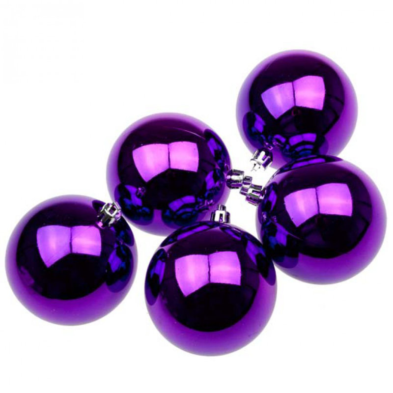 8cm Bauble, Purple