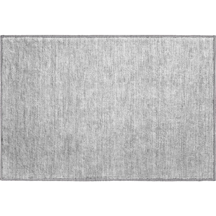 Premium Machine Washable Prisco Silver Rug