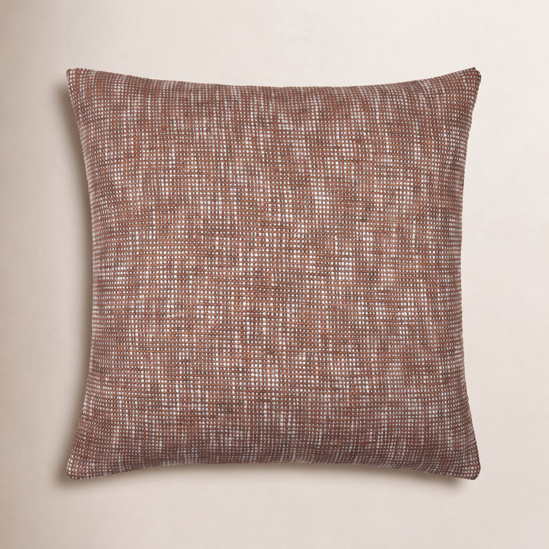 Coussin Danube, H 18 po x l 18 po, Brun / blanc, Bas