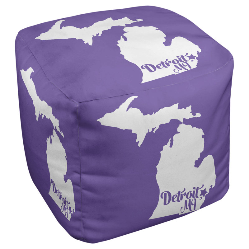 Repose-pieds cube détroit michigan, Mauve