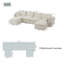 Canapé modulaire de 140 po, fauteuils rembourrés minimalistes modernes, canapé confortable en forme de U pour le salon, canapé d'angle à assise profonde, aucun assemblage requis-1667227155-1667227153