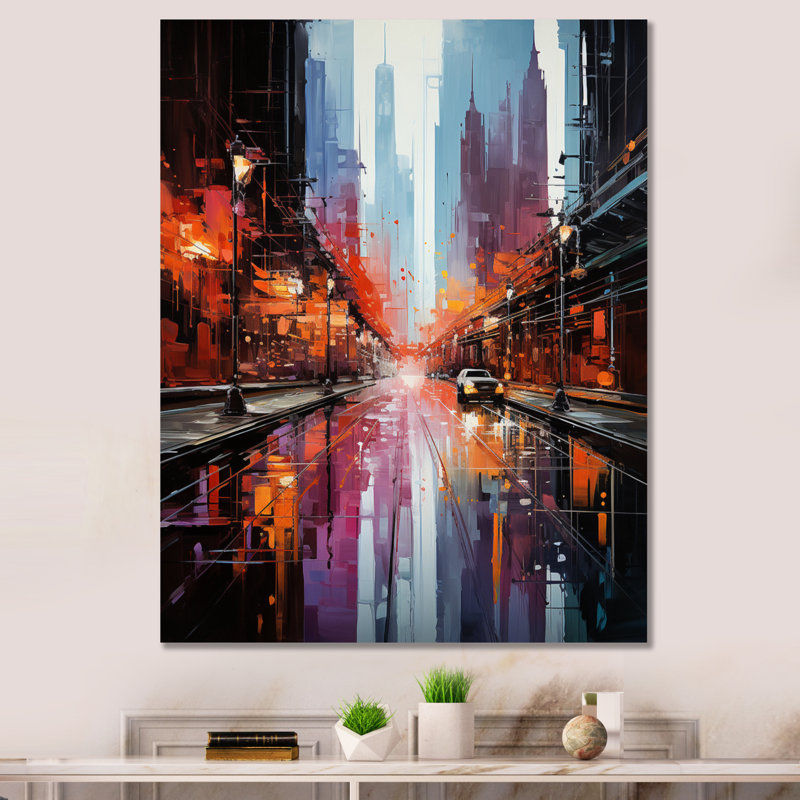 «Colorful Tunnel Urban Reflections», reproduction sur toile, Toile tendue, H 32 po x l 24 po x P 1 po