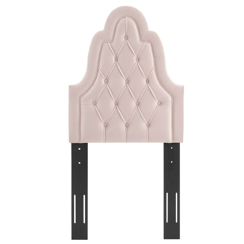 Augustine Tufted Performance Velvet Headboard, Twin, Pink