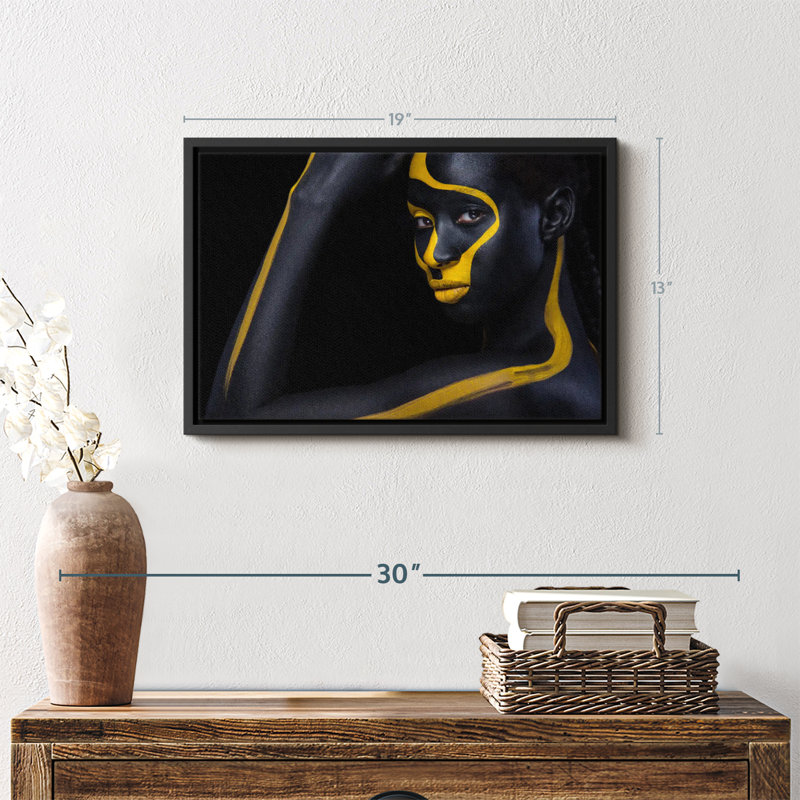 Impression sur toile or, H 19 po x l 13 po