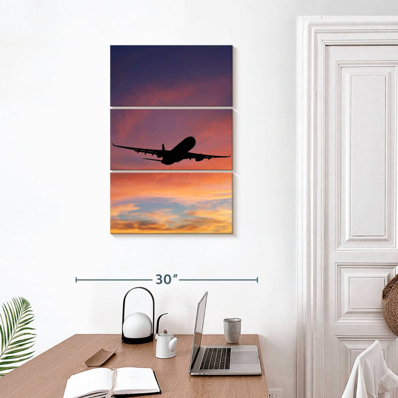 Mehar Airplane Sunset Silhouette