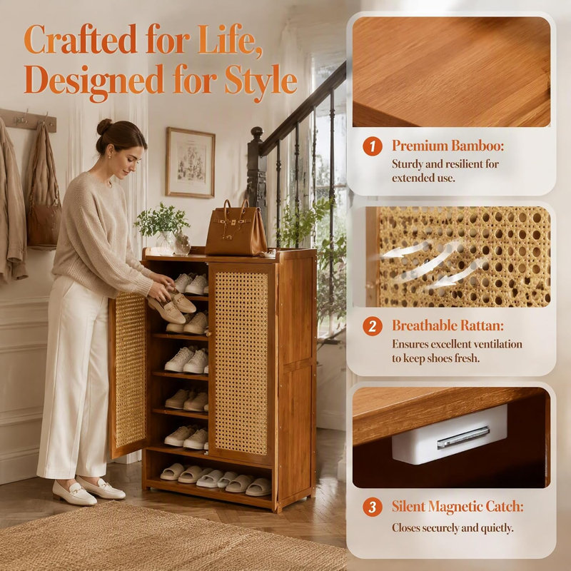 18 Pair Shoe Storage Cabinet