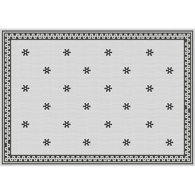Buyse Vinyl Machine Printed Area Rug, Rectangle 3'11.2" x 5'6.9"