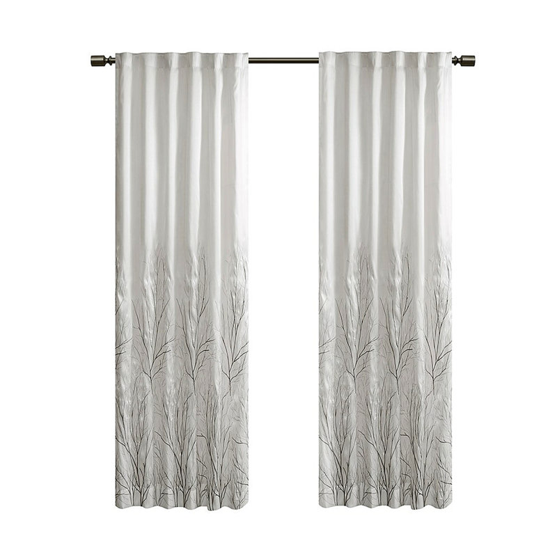 Curtain Panel(Only 1 Pc Panel) for Windows, Brown, 50.08" W x 84.11" L