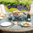 Balch 6 Seat Round Rattan Fire Pit Dining Set - with Lazy Susan