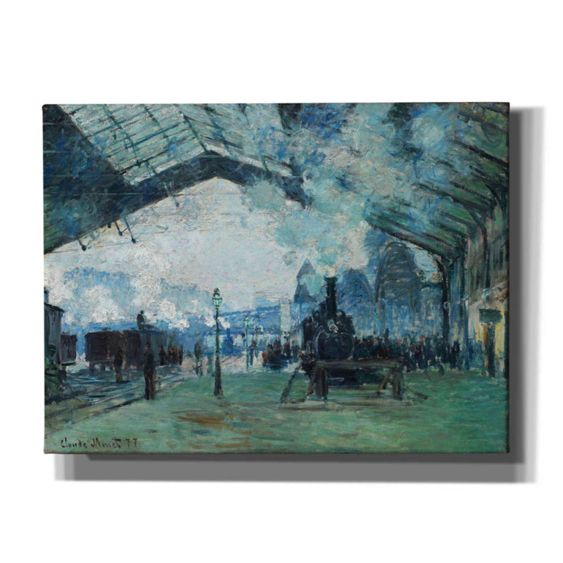 «Ariival of the Normandy Train» par Claude Monet, estampe numérique sur toile, H 12 po x l 16 po x P 0,75 po
