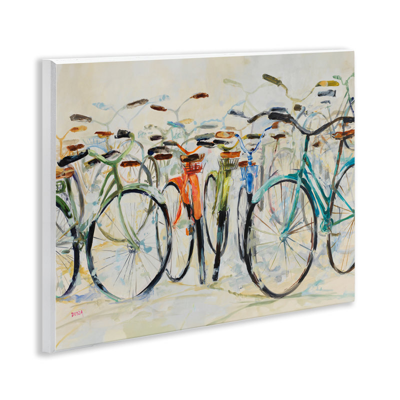 Abstract Expressive Bicycles Wall Plaque, design by Dusza