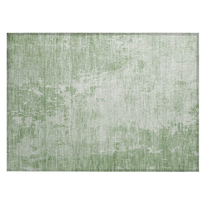 Mint Green Abstract Washable Synthetic Rug 20" x 30"